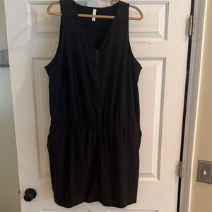 STYLUS Black Athleisure Dress with Built-in Shorts.